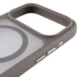 TPU+PC чохол Metal Buttons with MagSafe для Apple iPhone 17 Pro Max (6.9") Сірий / Grey - мініатюра 4