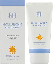 Зволожувальний сонцезахисний крем з гіалуроновою кислотою Lamelin Hyalulonic Sun Cream SPF50+ PA++++ 70 мл - мініатюра 2