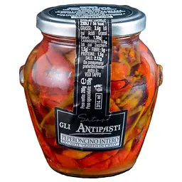 Перець чилі Satos Gli Antipasti PEPERONCINO INTERO LUNGO orcio da 314 мл