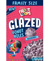 Сухий сніданок Kellogg's Froot Loops Glazed Donut Holes Blueberry Cereal 504г