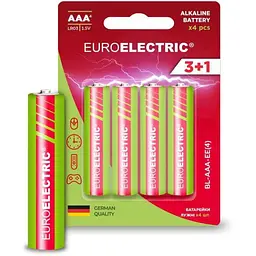 Батарейка лужна EUROELECTRIC LR03/AAA 4шт 1,5V blister
