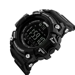 Наручні чоловічі смарт годинник Skmei 1227 Black (12373) - мініатюра 2