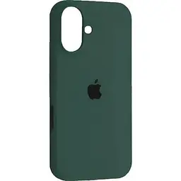 Силіконовий чохол iPhone 16 матове покриття накладний чохол мікрофібра Зелений