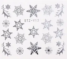 Наклейки на ногти Снежинки – 6.5 x 5 см