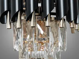 Кришталевий настінний світильник в спальню, 2 лампи - мініатюра 4
