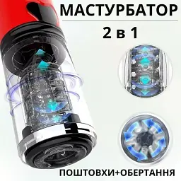 Автоматичний мастурбатор I'MCUM CyberTwist 5D Червоний (IM-FJB213) - мініатюра 4