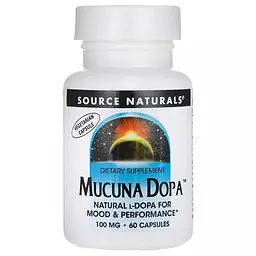 Мукуна пекуча Source Naturals Mucuna Dopa, 60 капсул