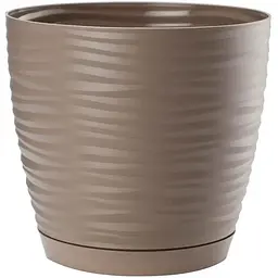 Горщик для квітів Form-Plastic Sahara mini-23 з підставкою 6 л бежевий (3041-002)