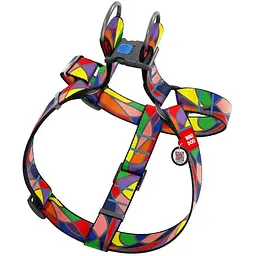 Шлея для собак Waudog Nylon з QR паспортом, малюнок "Вітраж", пластиковий фастекс, XL - мініатюра 2