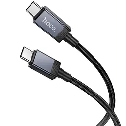 Дата кабель Hoco X118 Generous with display Type-C to Type-C 60W (1m) Black - мініатюра 2