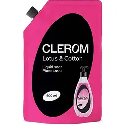 Мило рідке CLEROM 500мл дой-пак Lotus and Cotton