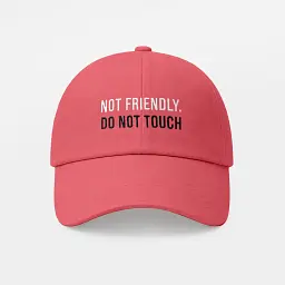 Кепка «Not friendly. Do not touch» рожева - мініатюра 6