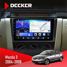 Штатна магнітола Mazda 3 2004-2008 Decker D9-006 4x64, 4G Decker (НФ-00003676)