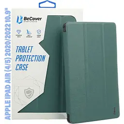 Чохол-книжка BeCover Soft Edge з кріпленням Apple Pencil для Apple iPad Air 4/5 2020/2022 10.9" Dark Green (711120) - мініатюра 5