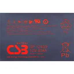 Акумулятор CSB AGM 12V (12V/40Ah/480Wh) (GP12400) [112284] - мініатюра 2