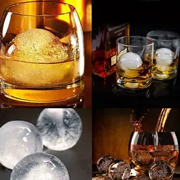Форма силіконова для льоду кульки сфери для охолодження віскі UKC Ice Ball 4.5см чорний - мініатюра 4