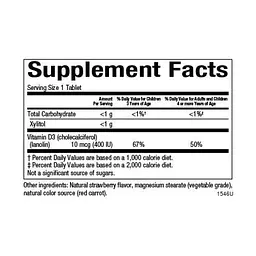 Вітамін D3 Vitamin D3 10 мкг (400 IU) - 250 таблеток Berry Bunch - мініатюра 2