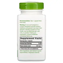 Натуральна добавка Nature's Way Black Cohosh Root 540 mg 180 вегакапсул - мініатюра 2