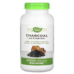 Активоване вугілля, Charcoal Activated, 280 мг, 360 капсул Nature's Way vit0002493