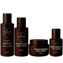 Набір Famirel Men Total Shave (подарунковий) Повний догляд для чоловіків без бороди (085953, 085946, 084871, 084864)
