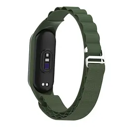 Ремінець для Xiaomi Mi Band 7/6/5/4, зелений, AlpinaStyle Band, тканинний поліестеровий ремінець для фітнес браслета, дихаючий, для активного відпочинку та спорту, ArmorStandart (ARM64988) - мініатюра 6