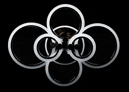 Люстра світлодіодна Splendid Ray LK236/6+A LED, 240Вт, чорнобіла, сучасний стиль, з пультом, димер, 80/60 см - мініатюра 4