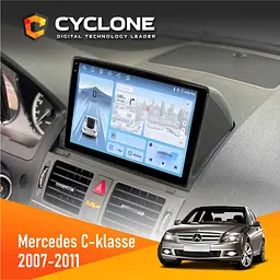 Штатна магнітола Mercedes-Benz C-Class (W204) 2007-2011 Cyclone C9-012 4x64 DSP 4G Cyclone (НФ-00007336)