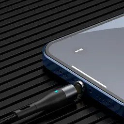 Кабель Baseus Zinc Fabric Magnetic Cable USB to Lightning 2.4A 1m CALXC-KG1 Black-Grey - мініатюра 3