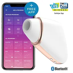 Вакуумний кліторальний стимулятор з вібрацією Satisfyer Love Triangle білий - мініатюра 6