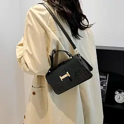 Маленьке кроссбоді еко-шкіра чорне Lilly P2-1501A - мініатюра 3