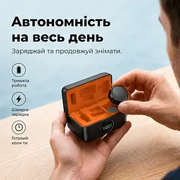 Бездротові петличні мікрофони 2 шт Type-C з шумоподавленням у зарядному кейсі - мініатюра 8