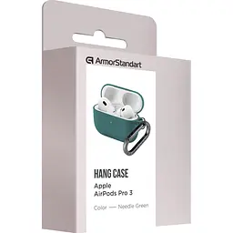 Чохол ArmorStandart Hang Case для Apple AirPods Pro 3 Needle Green (ARM88279) [149501] - мініатюра 3