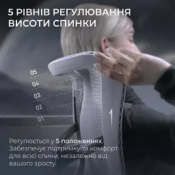 Крісло офісне Sihoo Doro S300 Mesh Light Grey (S300-M202) - мініатюра 8