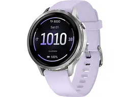 Смарт-годинник Garmin Venu 4 41 mm Silver with Periwinkle Silicone Band (010-03013-01)