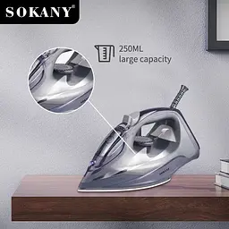 Парова праска SOKANY SK-2071 / Електрична праска з керамічною підошвою, 2600 Вт / Парова праска з резервуаром для води - мініатюра 4