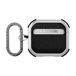 Чохол для навушників Apple AirPods 4, білий, Panzer, протиударний захисний кейс з TPU та полікарбонату, посилені стінки, захист від подряпин, пилу та ударів, легкий та компактний, з карабіном для кріплення, ArmorStandart (ARM82553) - мініатюра 2