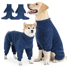 Флісовий комбінезон для собак Wan Talk Four-legged Pullover Dog Coat, Navy Blue, XS - мініатюра 2