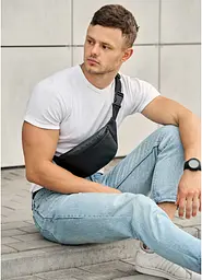 Чоловіча сумка на пояс (бананка) Sambag 22х12х4 см sum0011060 - мініатюра 4