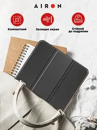 Чехол AIRON Premium для Lenovo Tab P11 Pro 2nd Gen 11.2" с защитной пленкой и салфеткой Black - мініатюра 9