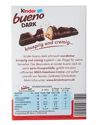 Шоколадні батончики Kinder Bueno Dark 6 шт, 129 г - мініатюра 5