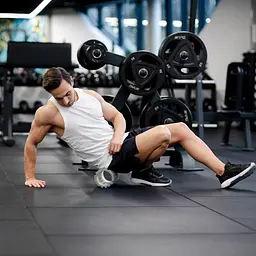 Масажний ролик Gymtek для йоги та фітнесу EVA 33*14см сірий - мініатюра 2