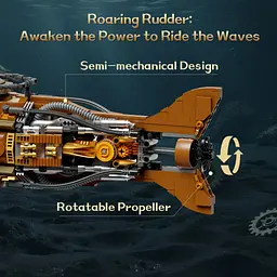 Конструктор Pantasy Steampunk- Наутілус (85029) - мініатюра 5