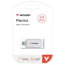 USB флеш накопичувач Verbatim 64GB Plectra White USB-C (30228) - мініатюра 2