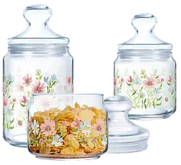 Набір банок Club Roisin, 3х0.5, 0.75, 1 л Luminarc kuh0017023
