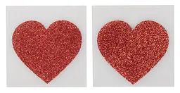 Наклейки для сосків Cottelli Accessoires Titty Sticker Heart червоний - мініатюра 3