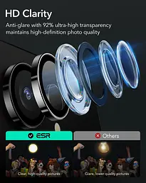 Захисне скло для камери ESR Armorite Camera Lens Protectors Black для Samsung S25 Ultra (1D79500102) - мініатюра 5