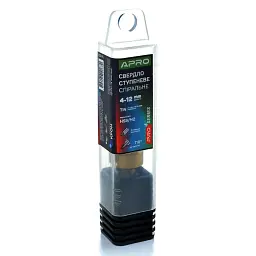 Свердло ступеневе спіральне Apro PRO 4-12 мм сталь HSS/M2 титанове покриття 30412 - мініатюра 3