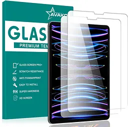 Avakot Пакет із 2 захисних скла для iPad Pro 12.9 | Загартована скляна плівка, сумісна з iPad Pro 12,9 дюйми 5ª/4ª/3ª |