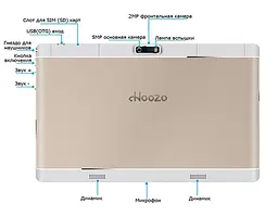 Планшет Hoozo MT232 Gold + Чохол-книжка + Карта пам'яті 64GB - мініатюра 7