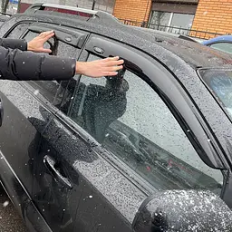Дефлектори вікон вітровики Acrylic для Hyundai Tucson (JM) 2004-2010 Гнучкі - мініатюра 2